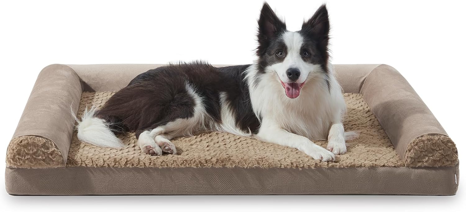 FURTIME Large Dog Bed(89 x 64cm), Orthopedic | PetNestUK