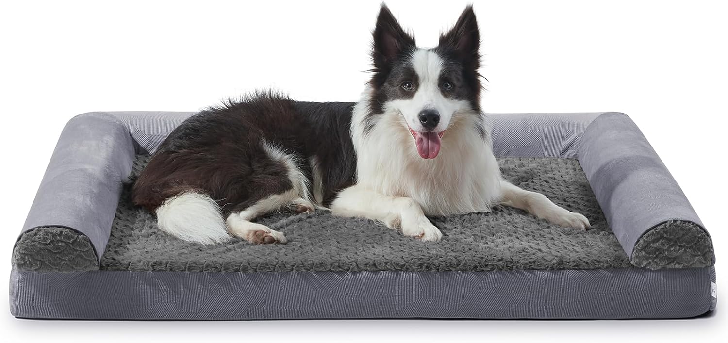 FURTIME Large Dog Bed(89 x 64cm), Orthopedic | PetNestUK