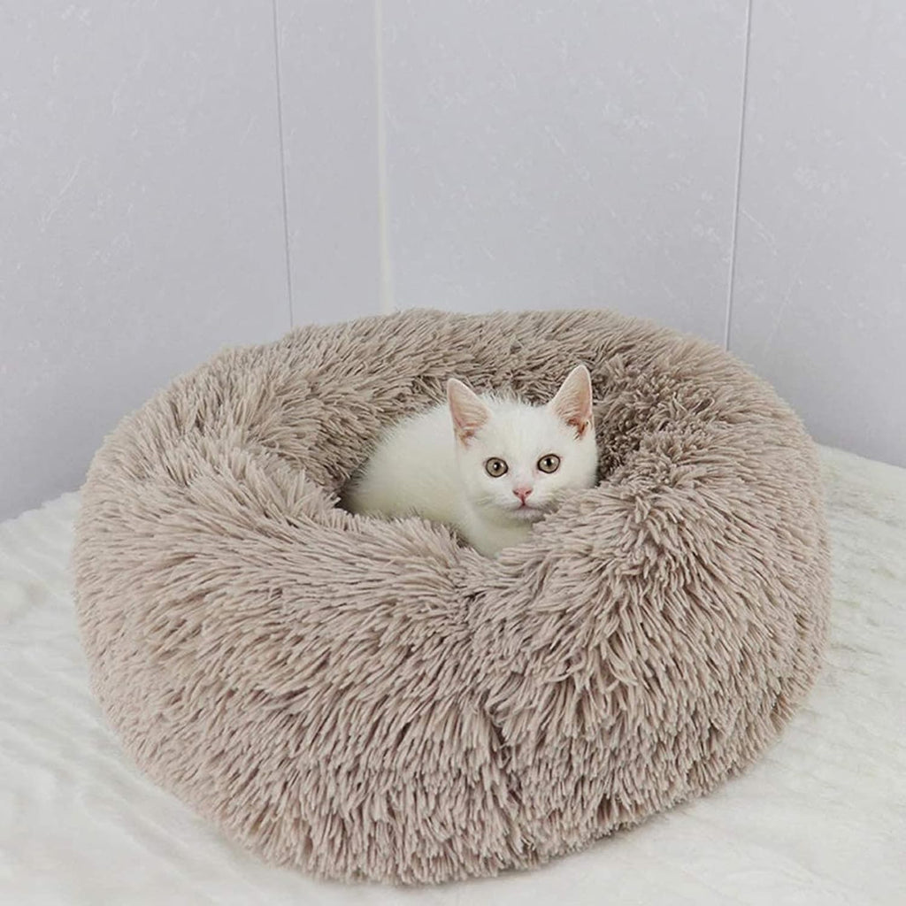 Enjamoy Plush Donut Dog Bed, Calming Round Dog | PetNestUK