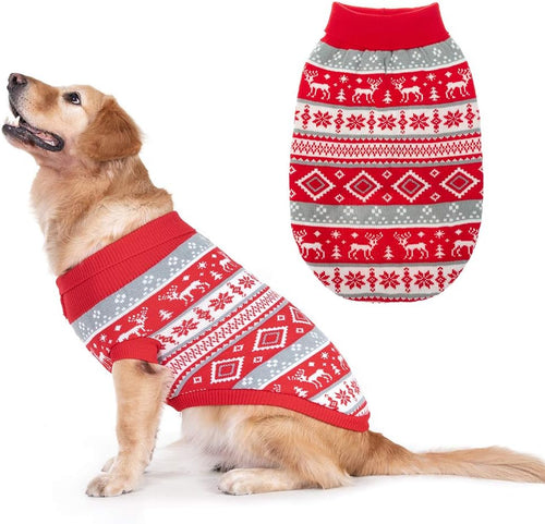 BINGPET Classic Dog Jumper Snowflake Elk Pattern | PetNestUK