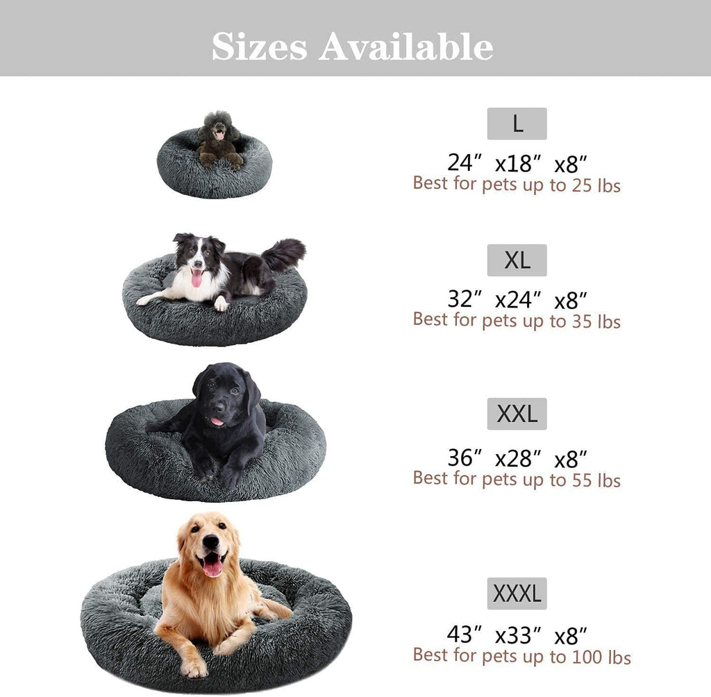 MFOX Faux-Fur Donut Pet Bed