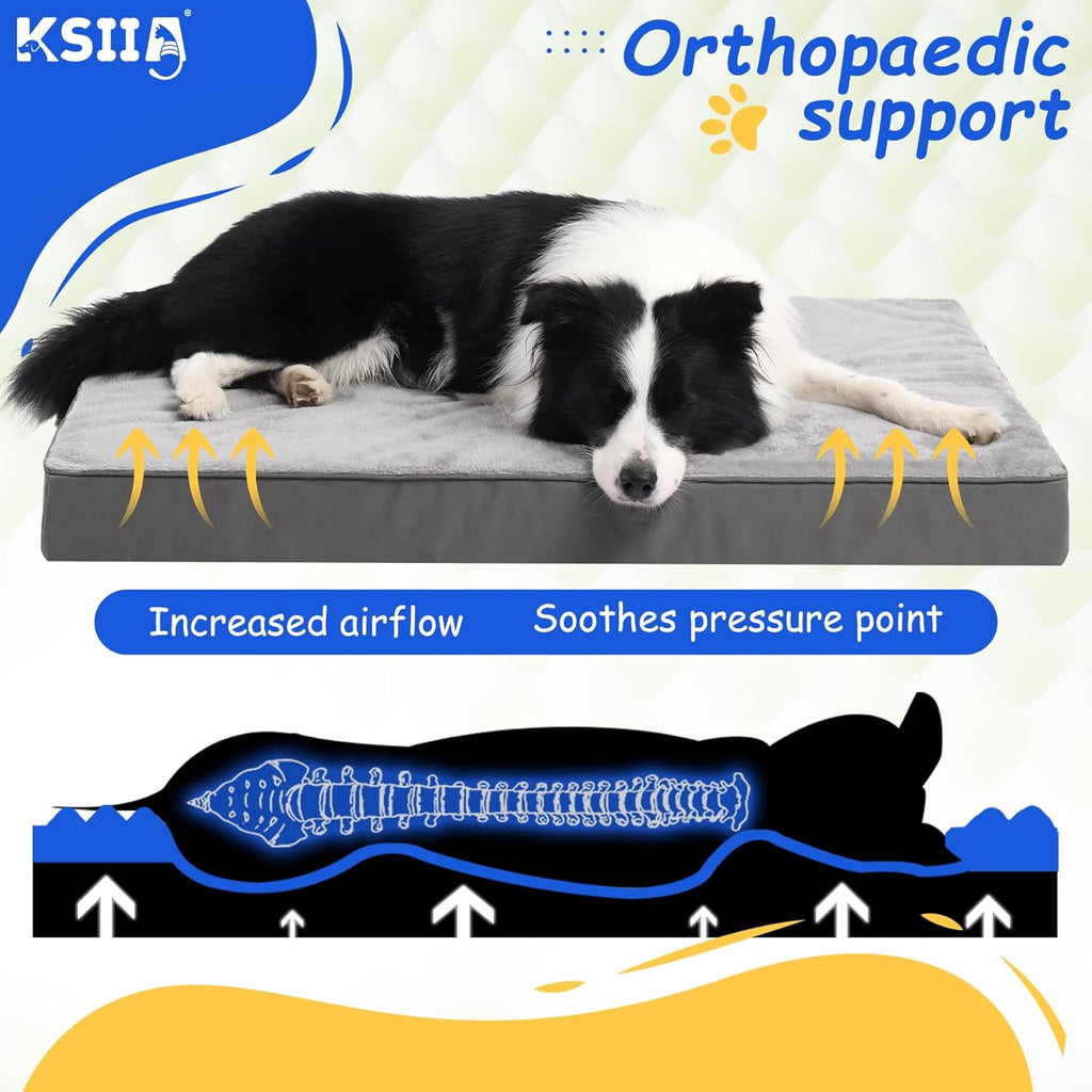 KSIIA Dog Beds Large Washable, Orthopedic Dog | PetNestUK