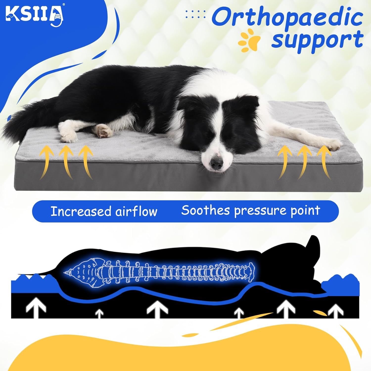 KSIIA Dog Beds Large Washable, Orthopedic Dog | PetNestUK