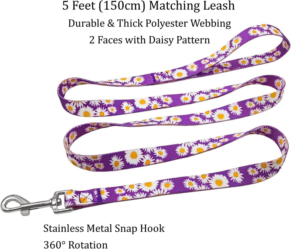 Olahibi Daisy Pattern Dog Collar and Leash | PetNestUK