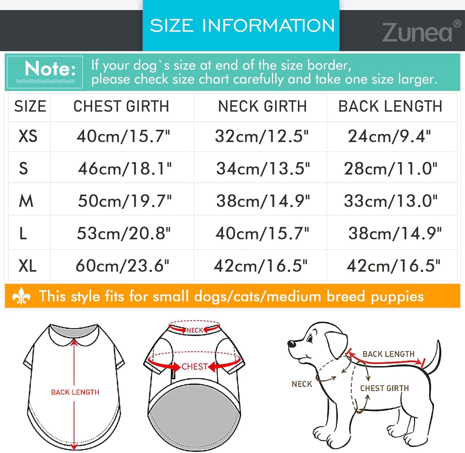 Zunea Dog Shirts for Small Dogs Summer Basic | PetNestUK