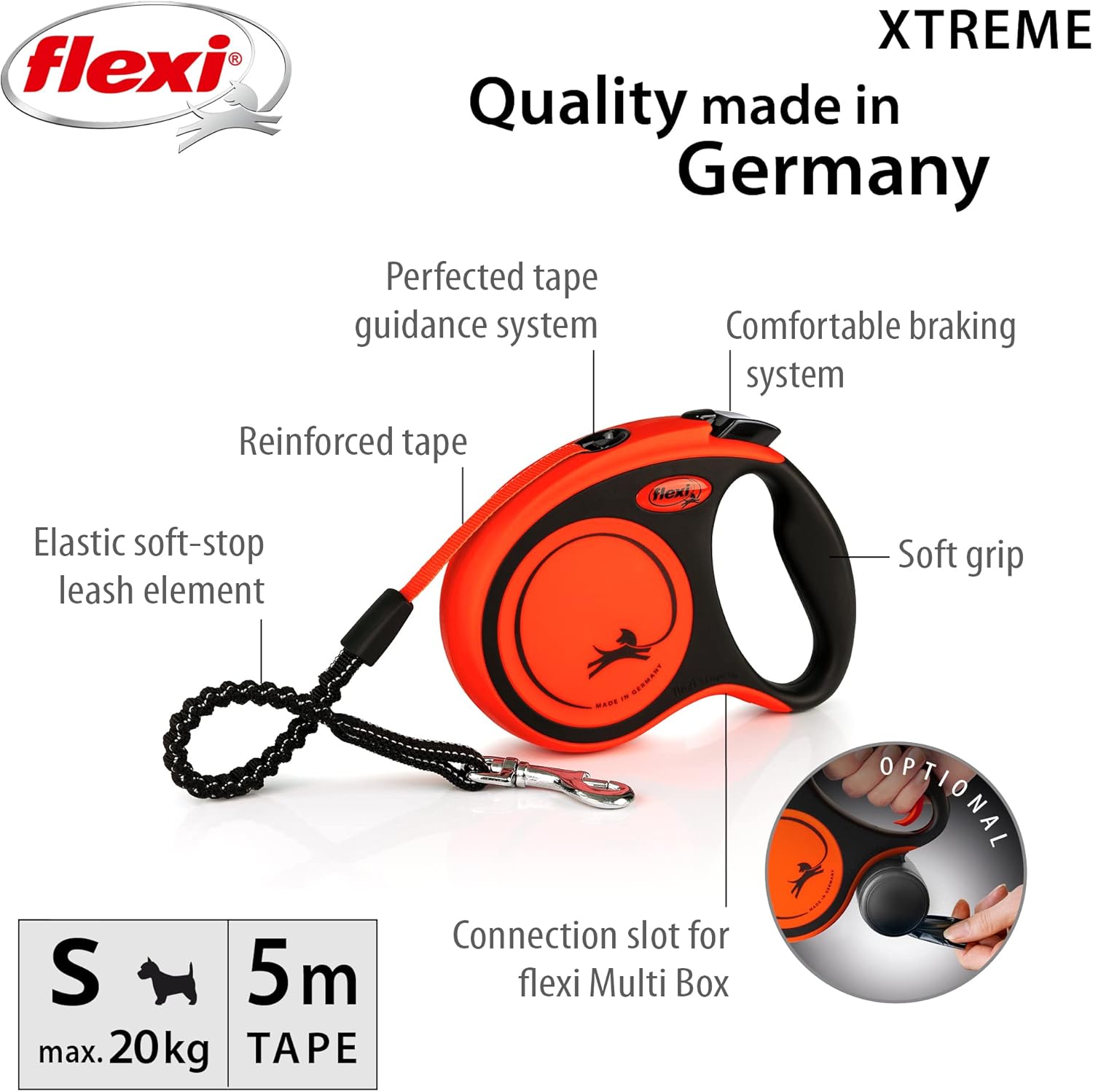 Flexi New Classic Tape Blue Large 8m Retractable | PetNestUK