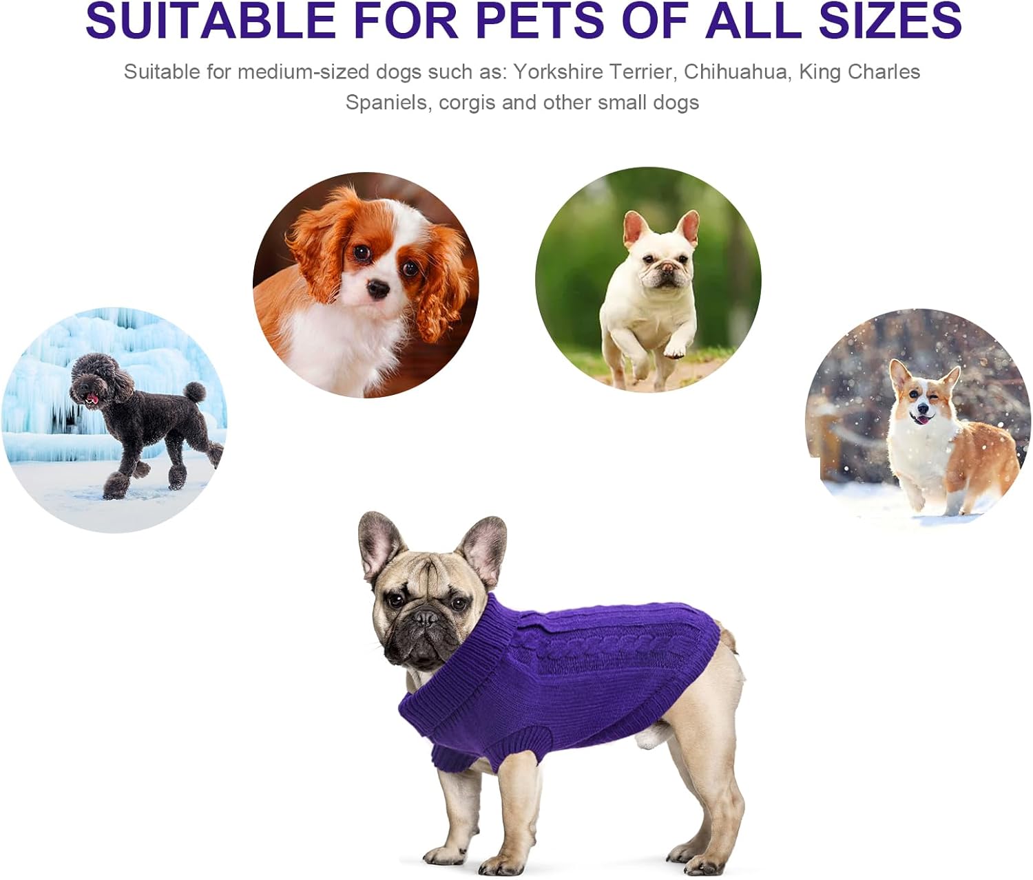 Small Dog Jumper, Warm Puppy Sweater for Small | PetNestUK