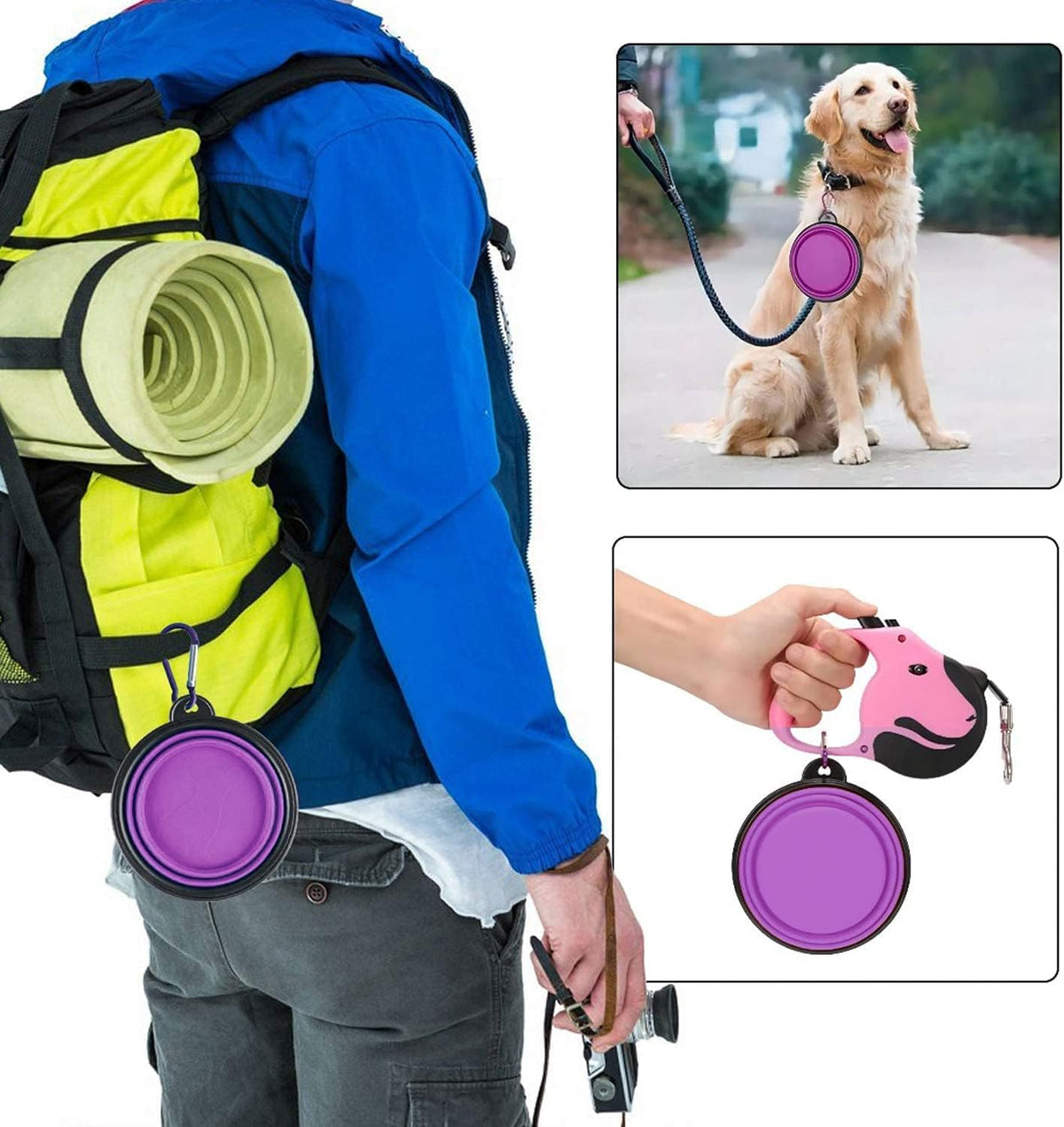 Coolon Collapsible Travel Bowls for Pets