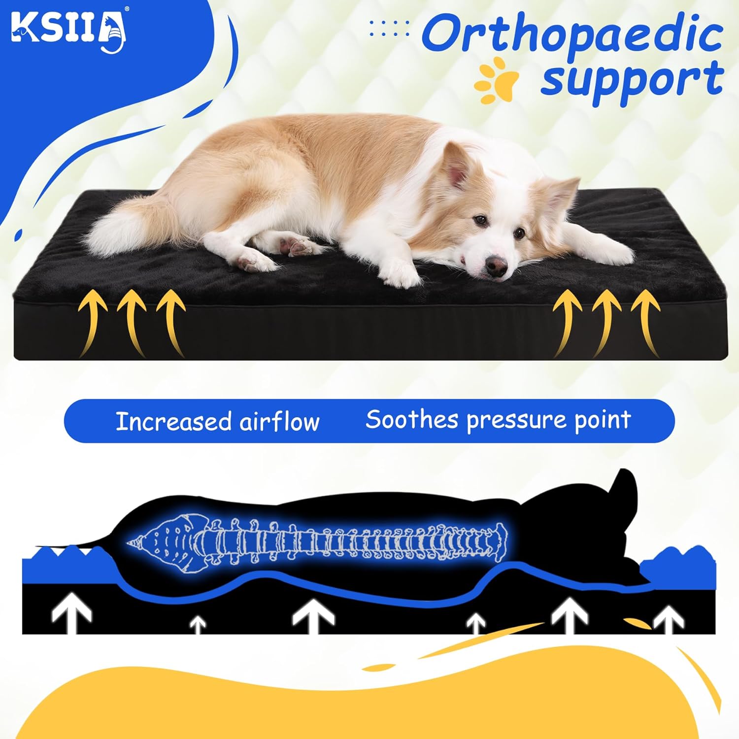 KSIIA Dog Beds Large Washable, Orthopedic Dog | PetNestUK