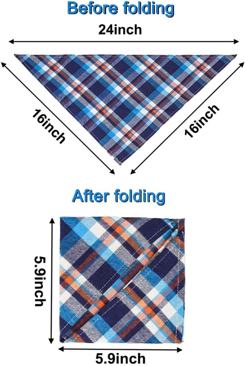 VIPITH, Bandana for Dogs, Pack of 8 Washable | PetNestUK