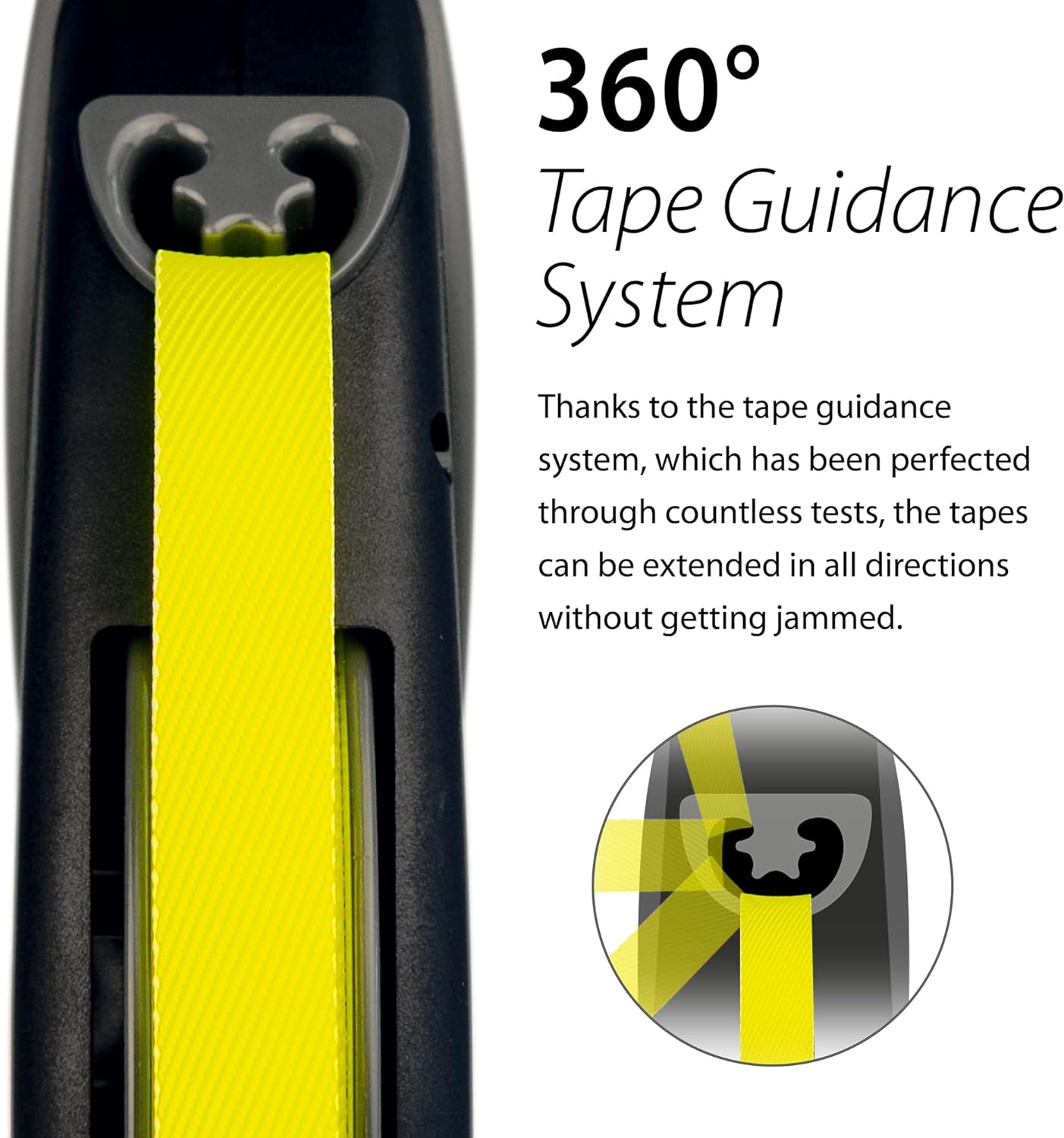 Flexi Giant Neon Tape Black Large 8m Retractable | PetNestUK