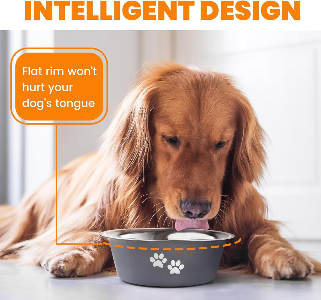 2 Pack Dog Bowls, Stainless Steel Dog Bowls with | PetNestUK