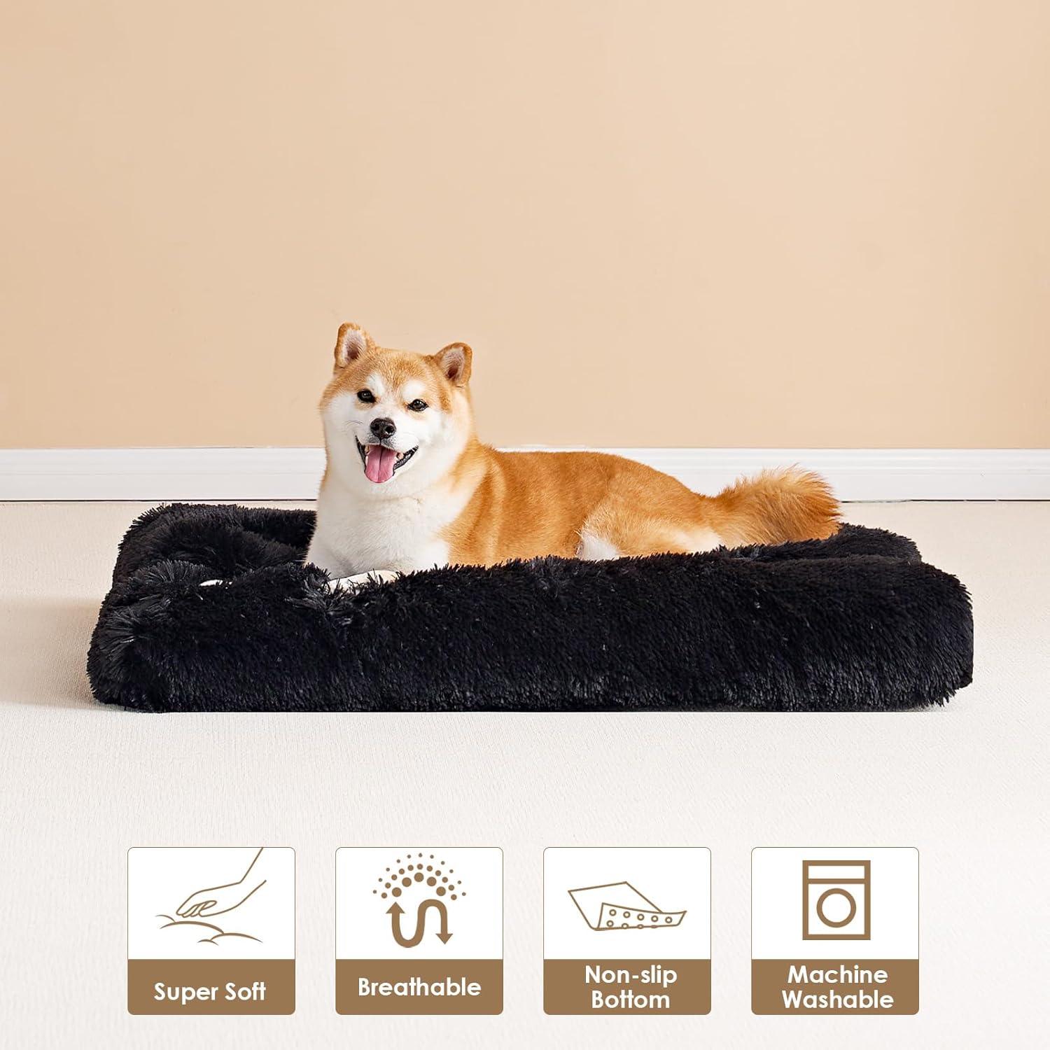 EHEYCIGA Calming Dog Bed Medium, Fluffy Anti | PetNestUK