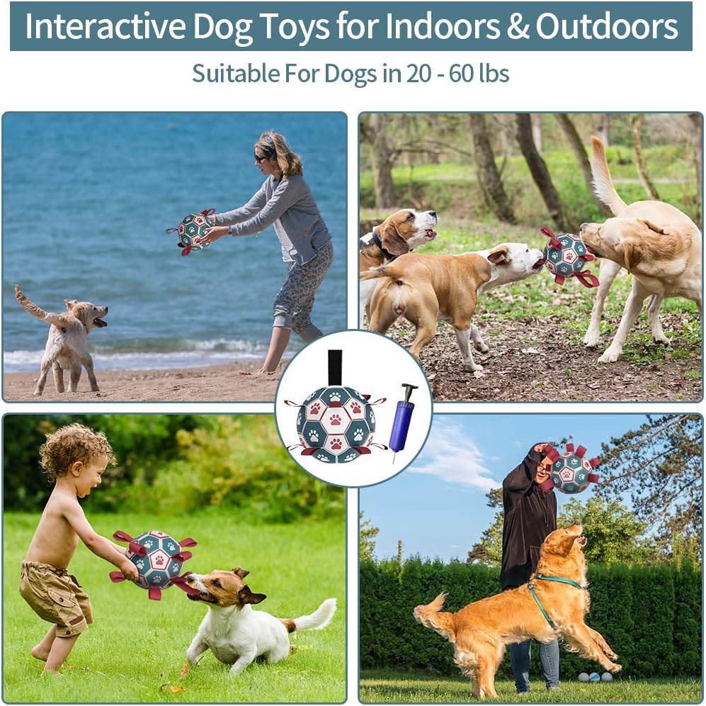 HETOO Interactive Dog Football Toys with Grab | PetNestUK
