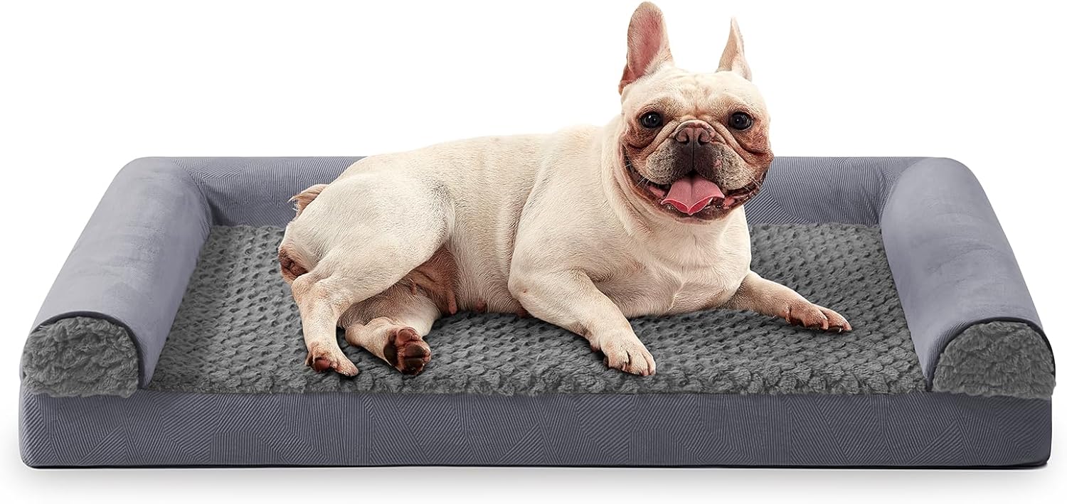 FURTIME Large Dog Bed(89 x 64cm), Orthopedic | PetNestUK