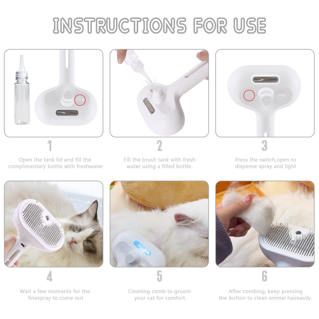 2 in 1 Pet Spray Hair Removal Comb | PetNestUK