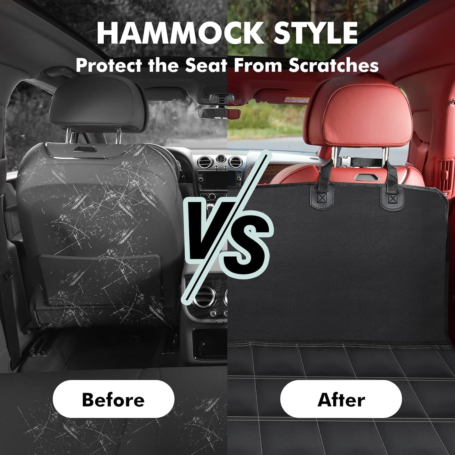 Hopidogie Dog Car Seat Cover 4-in-1, 100% | PetNestUK