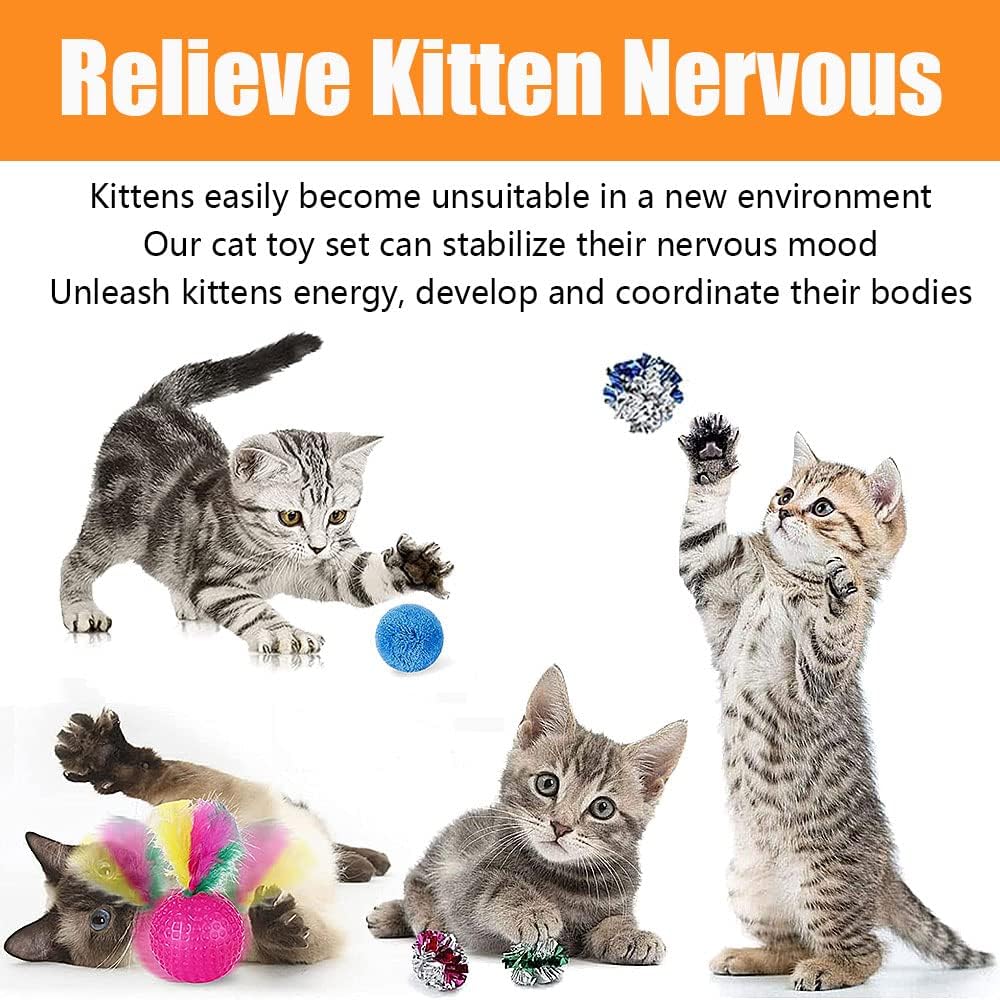 21 Pcs Cat Toys for Indoor Cats Collapsible Cat | PetNestUK