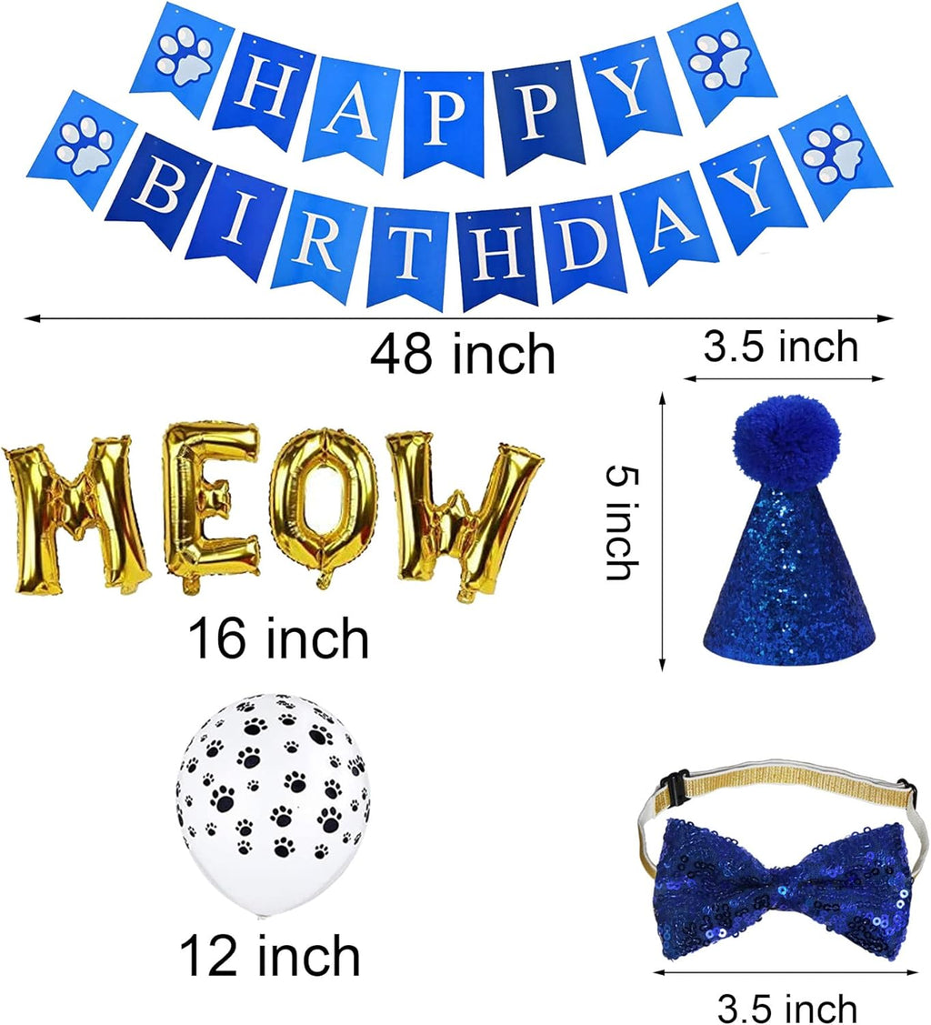 JOTFA Cat Birthday Party Supplies, Kitten | PetNestUK