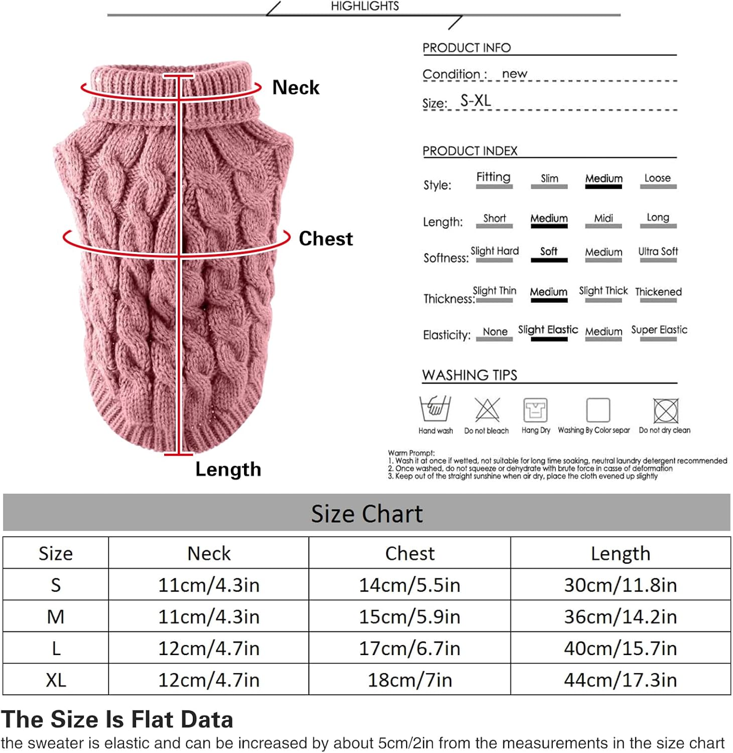 Pet Dog Turtleneck Knitting Sweater Coat Winter | PetNestUK