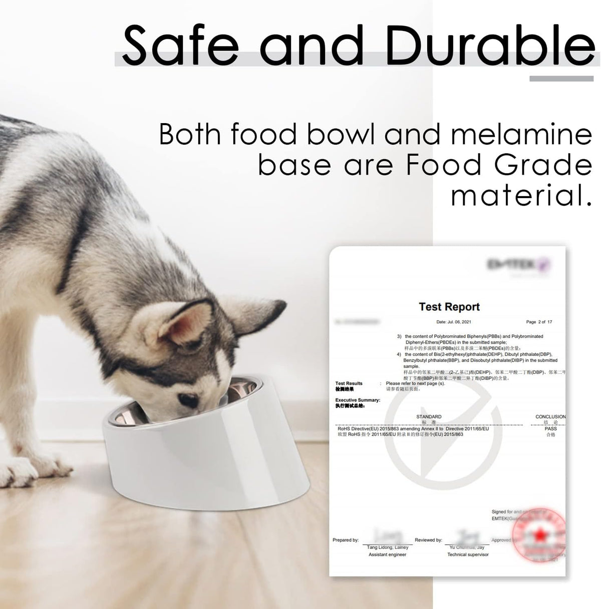 SuperDesign Slanted Stainless-Steel Pet Bowl