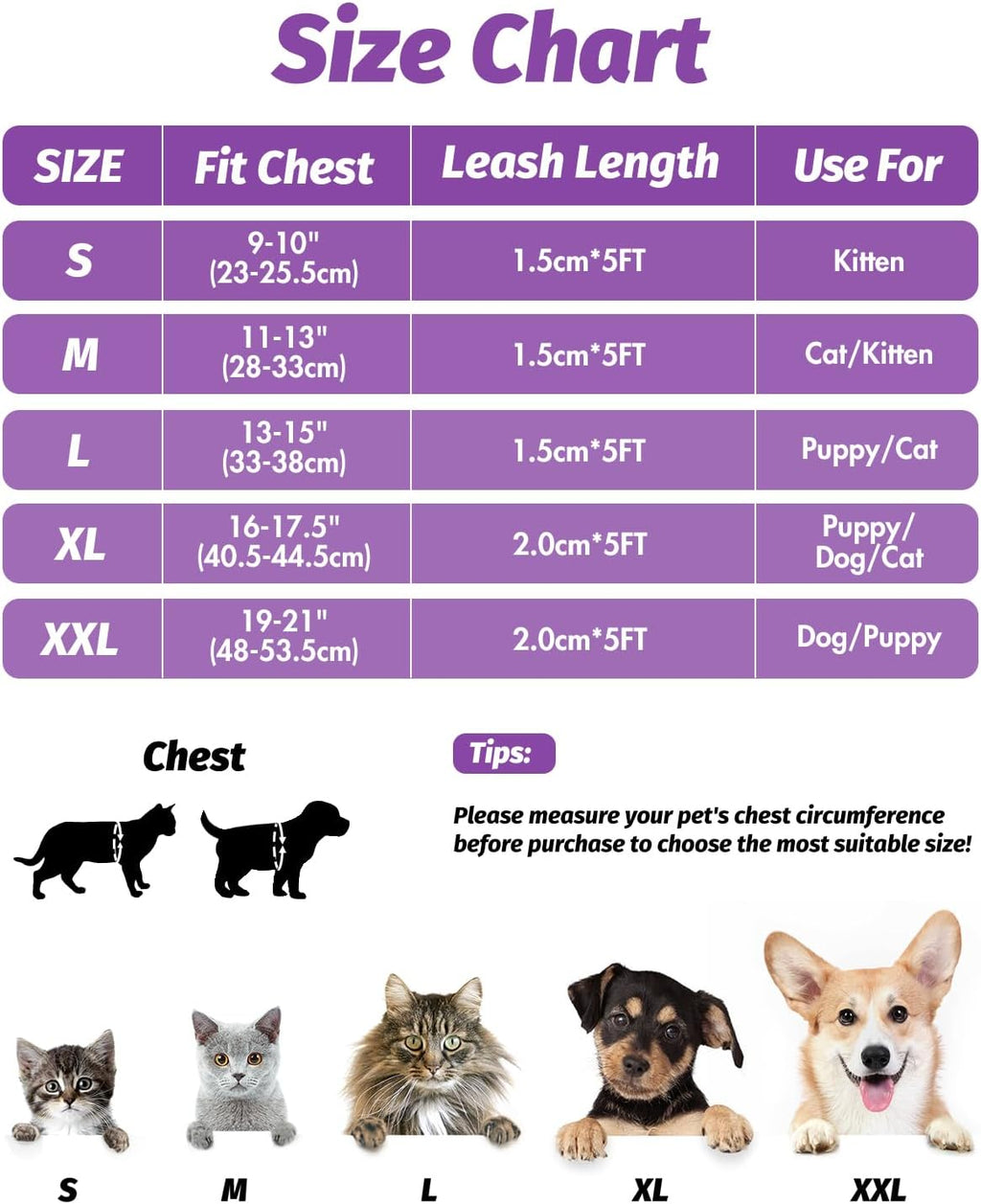 FAYOGOO Cat Harness and Lead Set, Cat Harness | PetNestUK