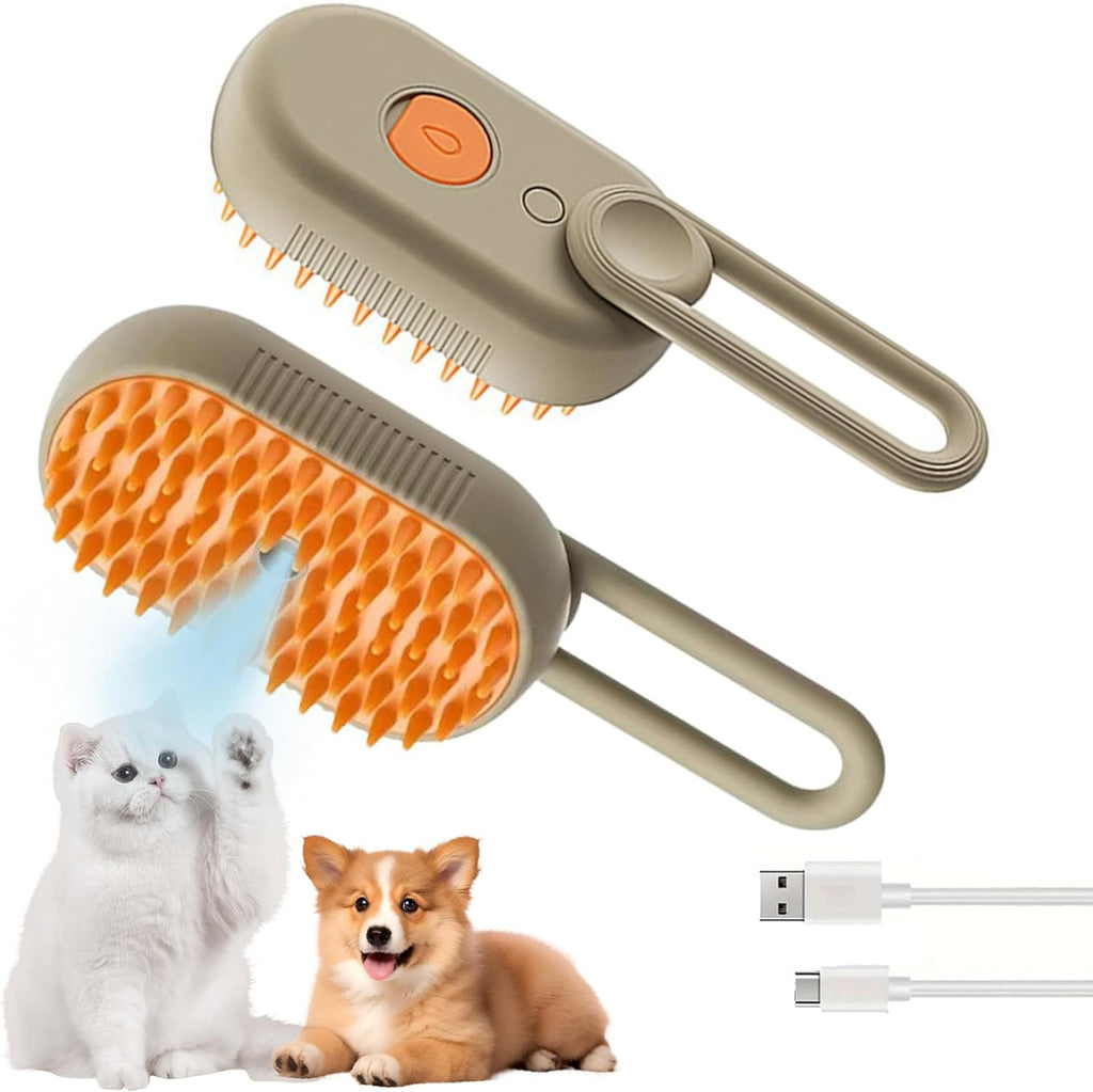 Cuskedye Self-Cleaning Pet Brush with Water Spray