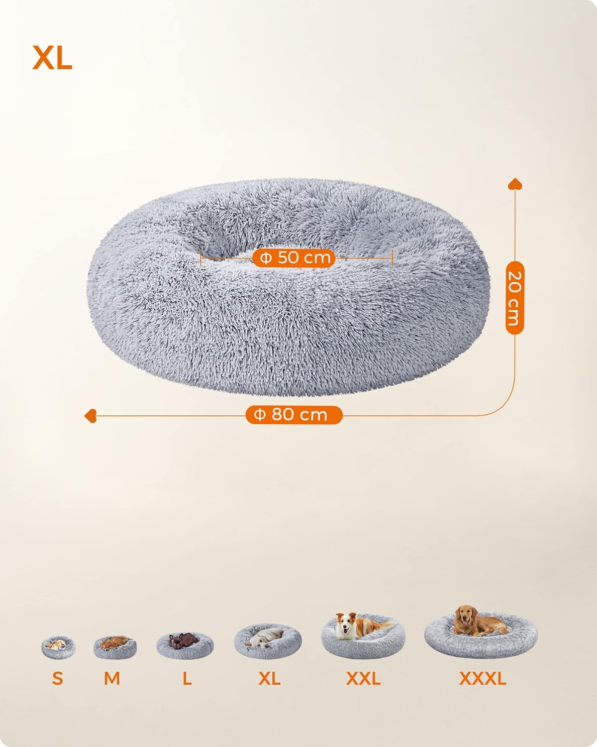 Feandrea Plush Donut Pet Bed