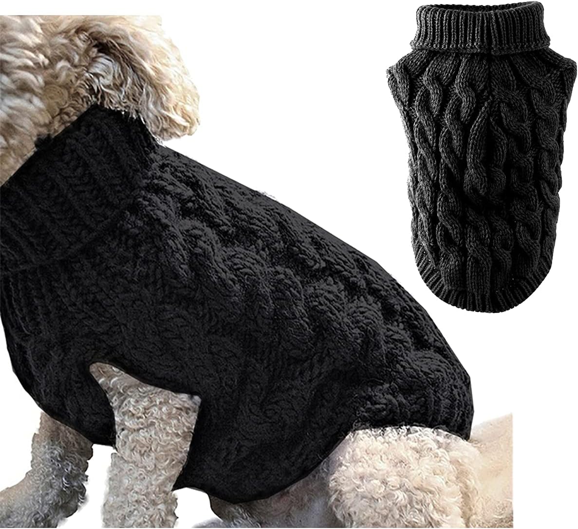 Pet Dog Turtleneck Knitting Sweater Coat Winter | PetNestUK
