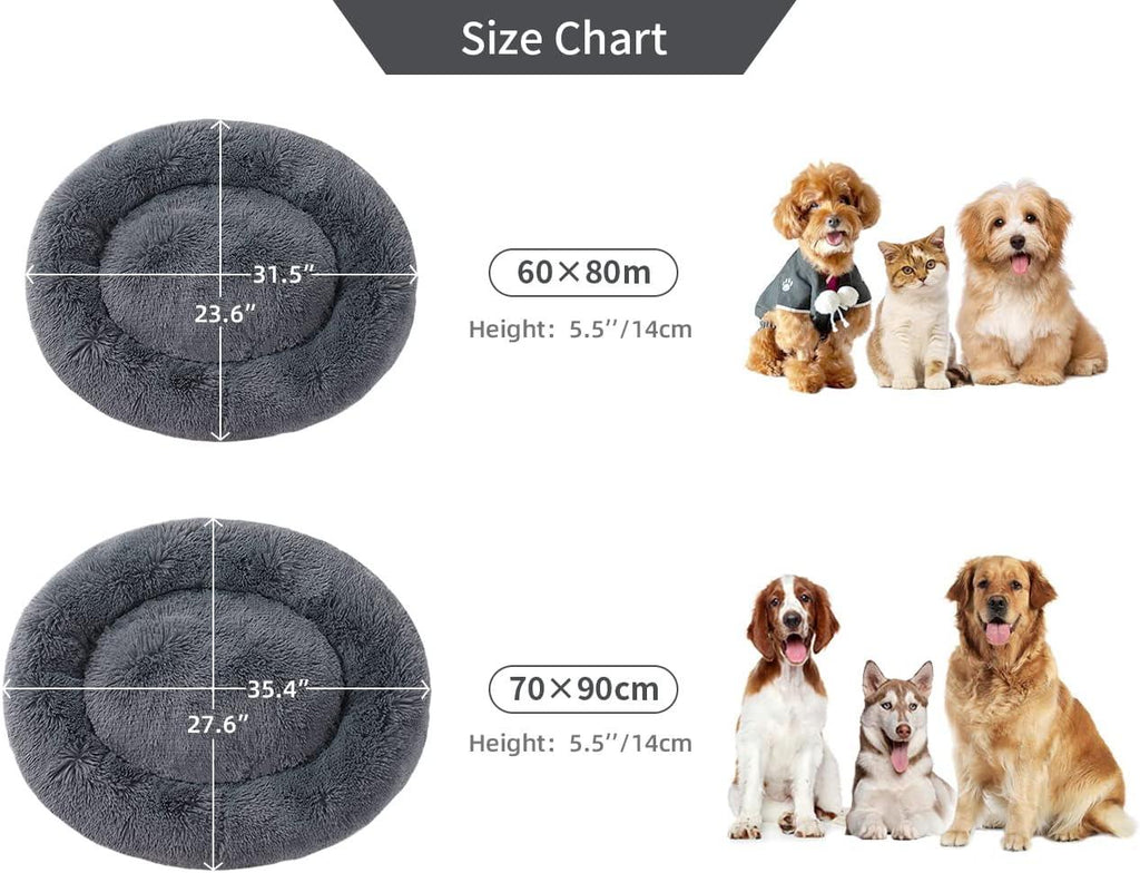 YOJOGEE Faux-Fur Donut Pet Bed