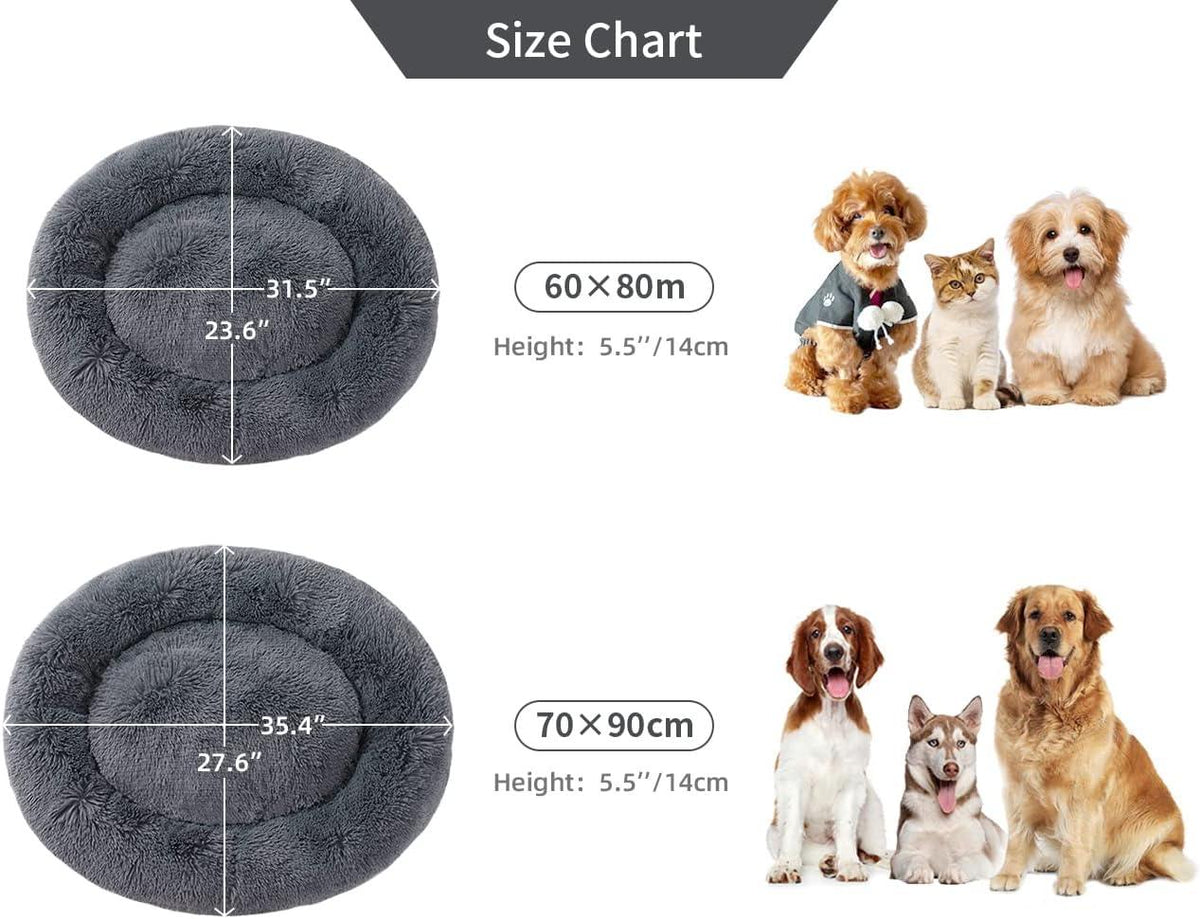 YOJOGEE Faux-Fur Donut Pet Bed