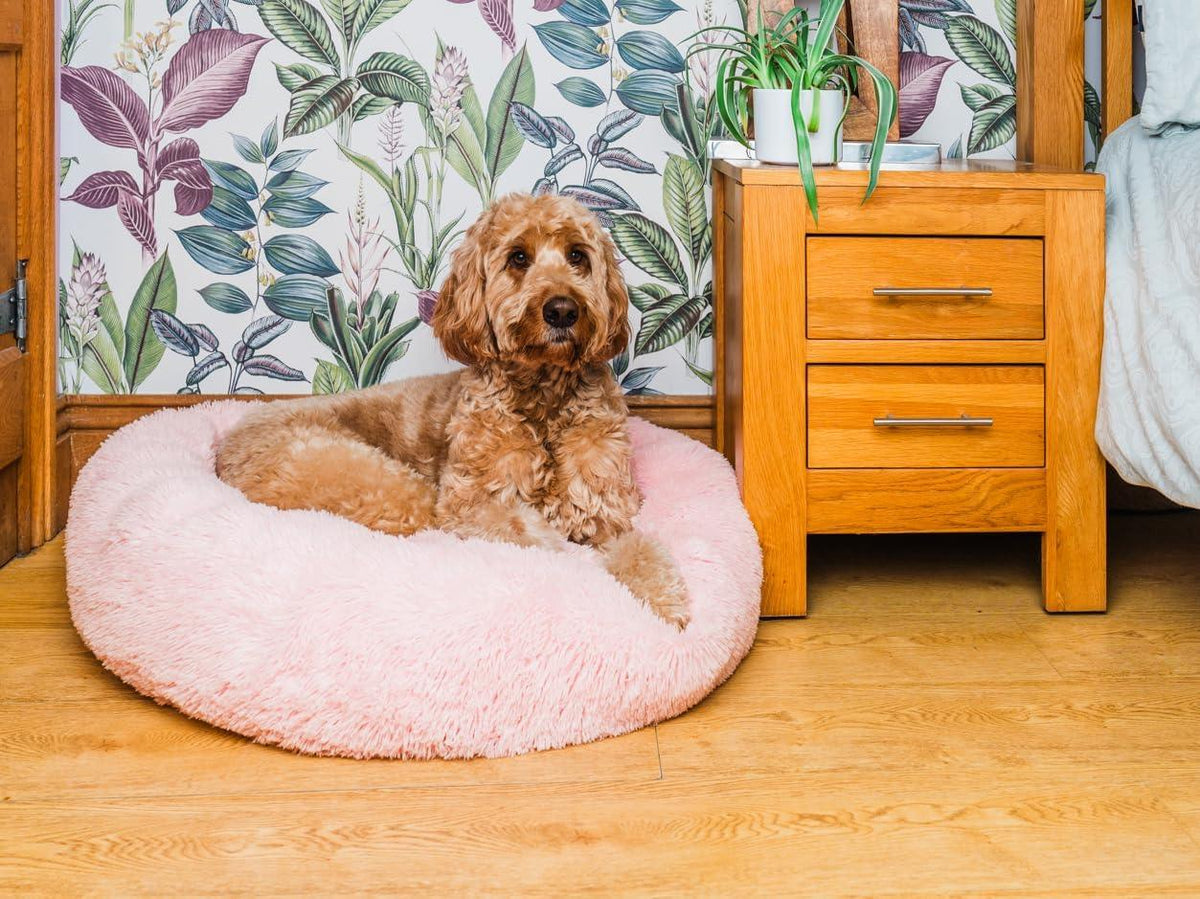 Woof & Whiskers Faux-Fur Donut Pet Bed
