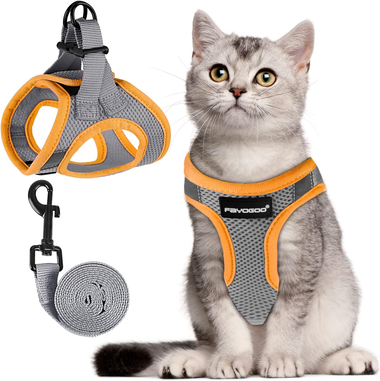 FAYOGOO Cat Harness and Lead Set, Cat Harness | PetNestUK