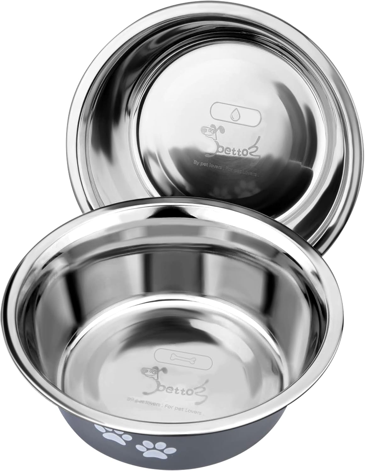 2 Pack Dog Bowls, Stainless Steel Dog Bowls with | PetNestUK