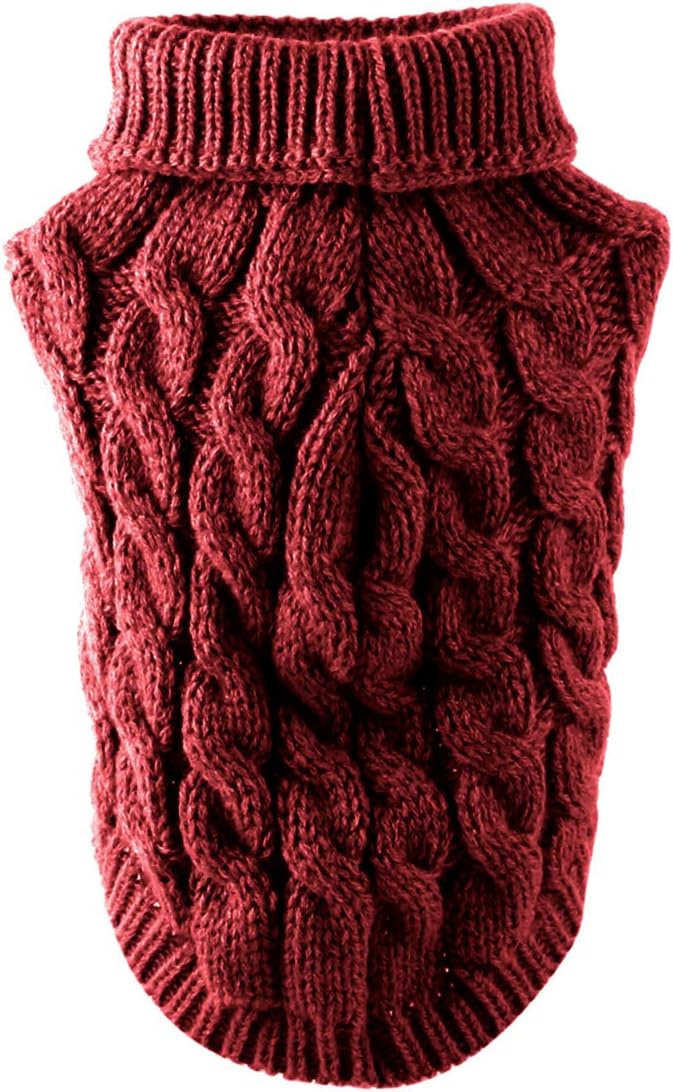 Pet Dog Turtleneck Knitting Sweater Coat Winter | PetNestUK