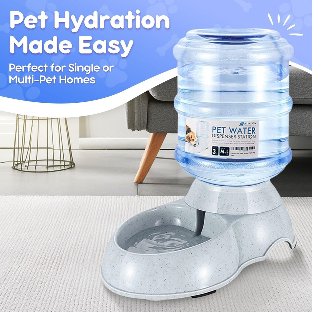 Flexzion Gravity Pet Water Dispenser Drinking | PetNestUK