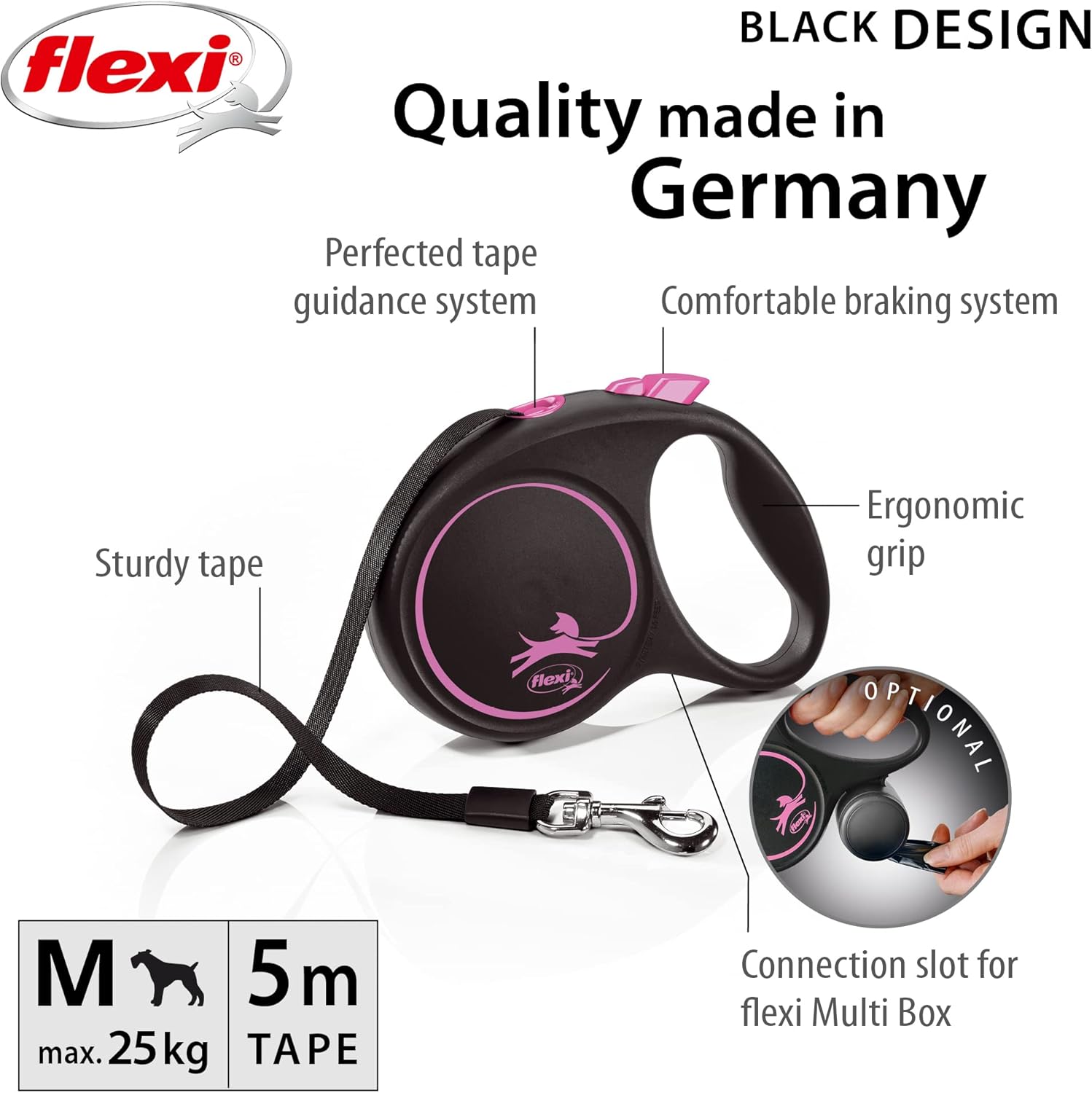 Flexi New Classic Tape Blue Large 8m Retractable | PetNestUK