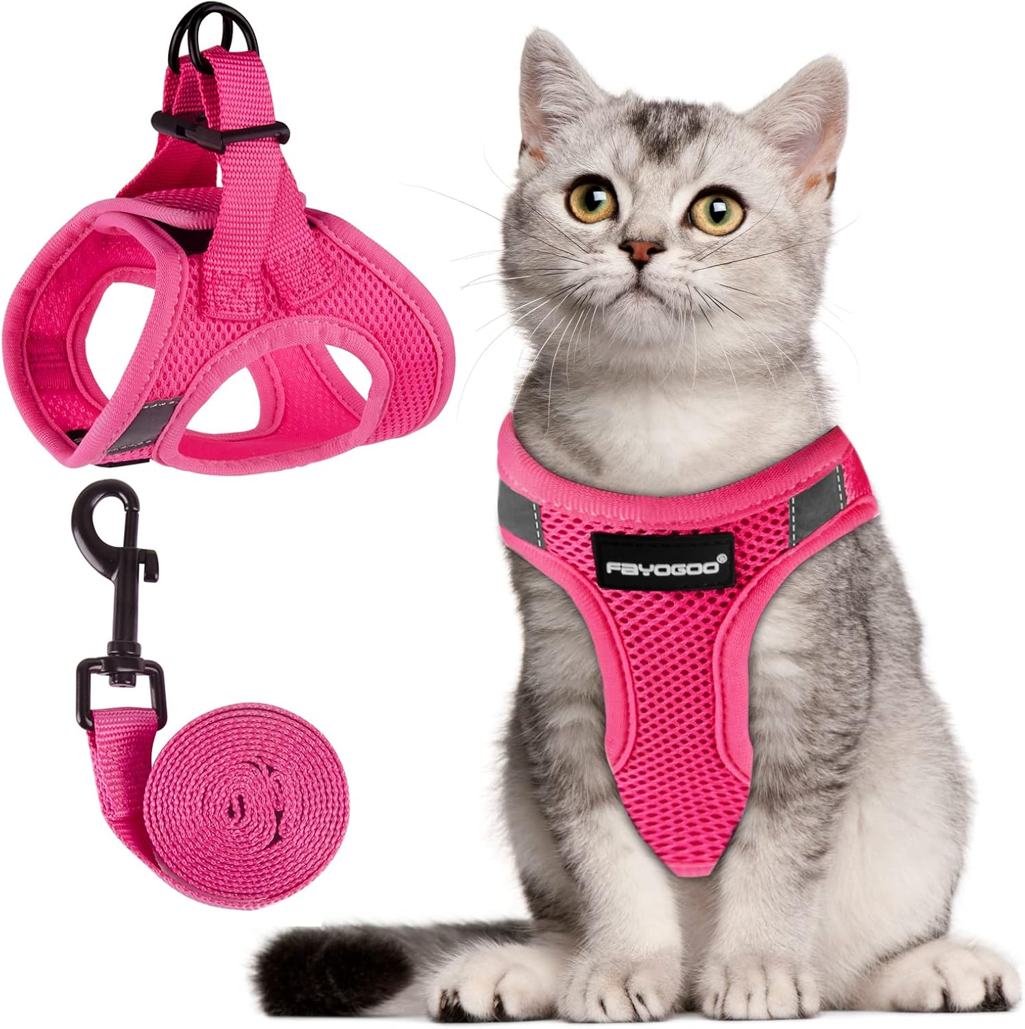 FAYOGOO Cat Harness and Lead Set, Cat Harness | PetNestUK