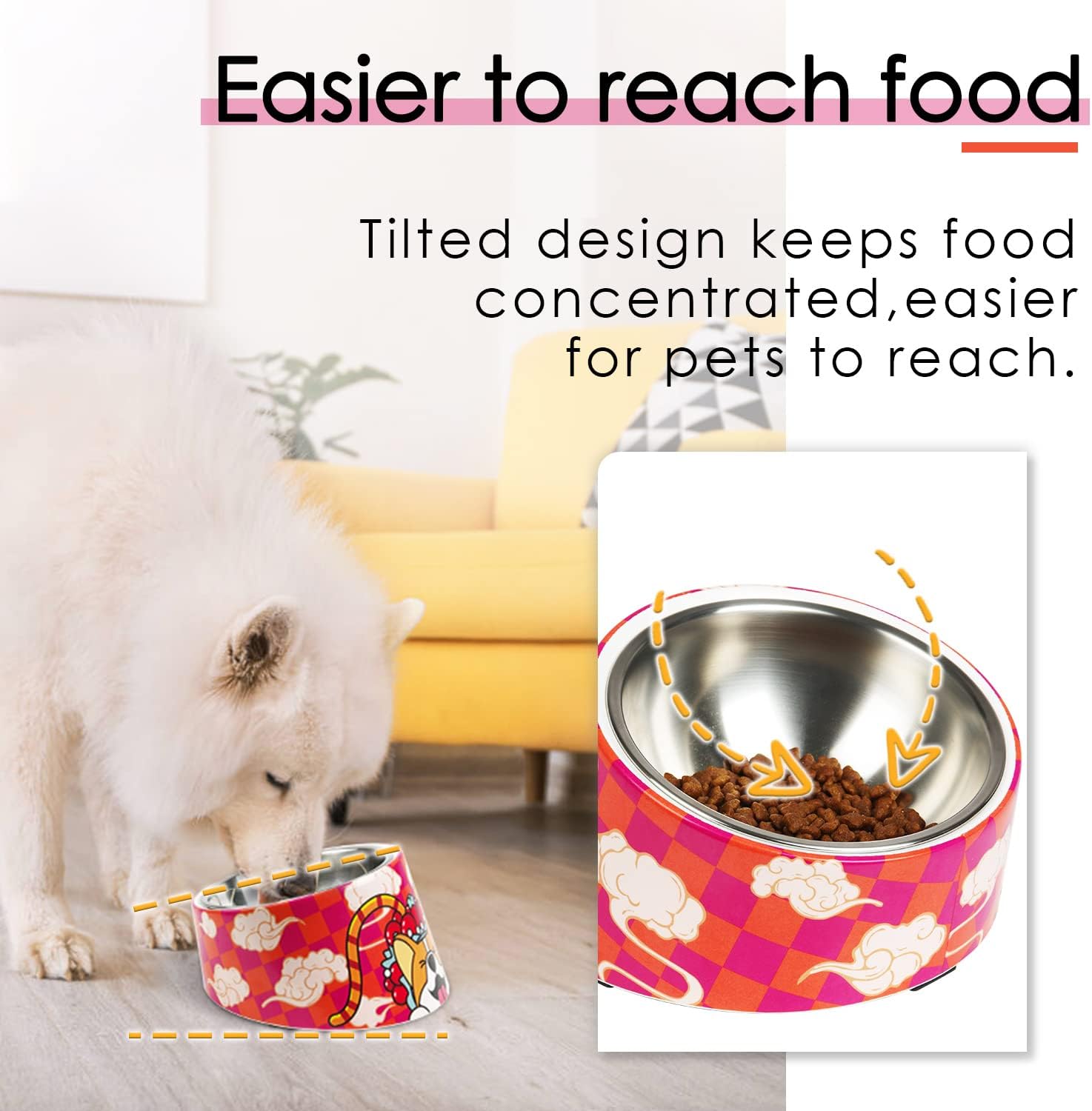 SuperDesign Mess Free 15° Slanted Bowl for Dogs | PetNestUK
