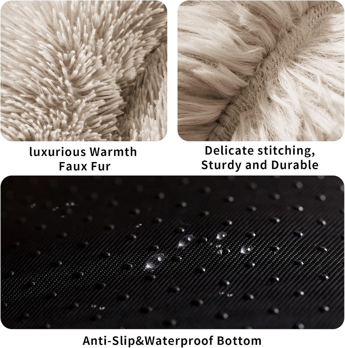 YOJOGEE Faux-Fur Donut Pet Bed