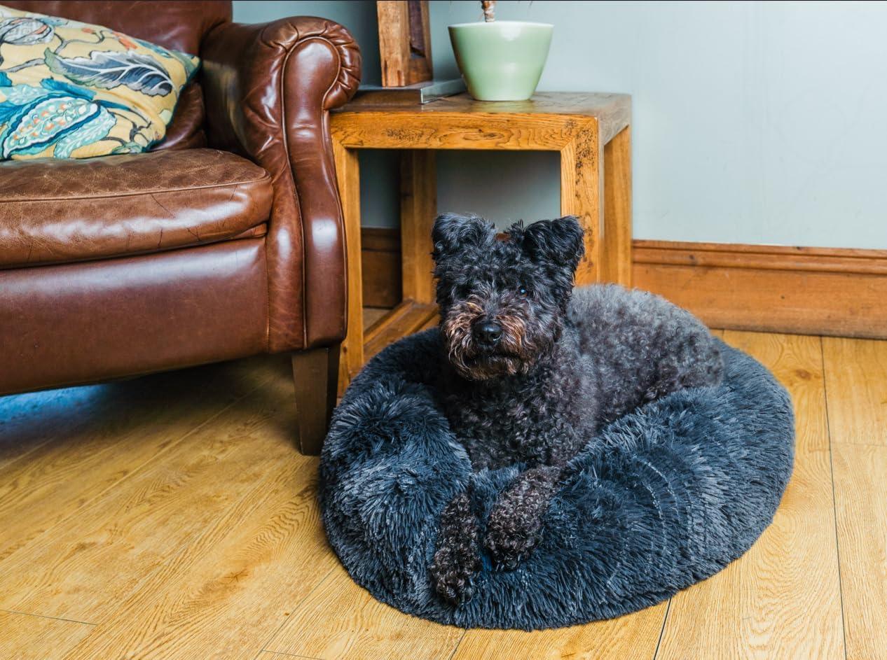 Woof & Whiskers Donut Beds For Dogs Grey Dog Bed | PetNestUK