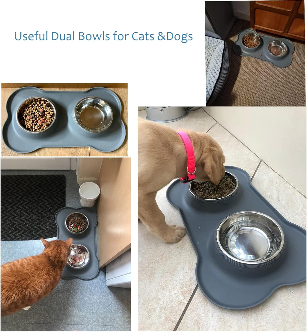 Dog Bowls, Puppy Bowl YOKA Double Stainless | PetNestUK