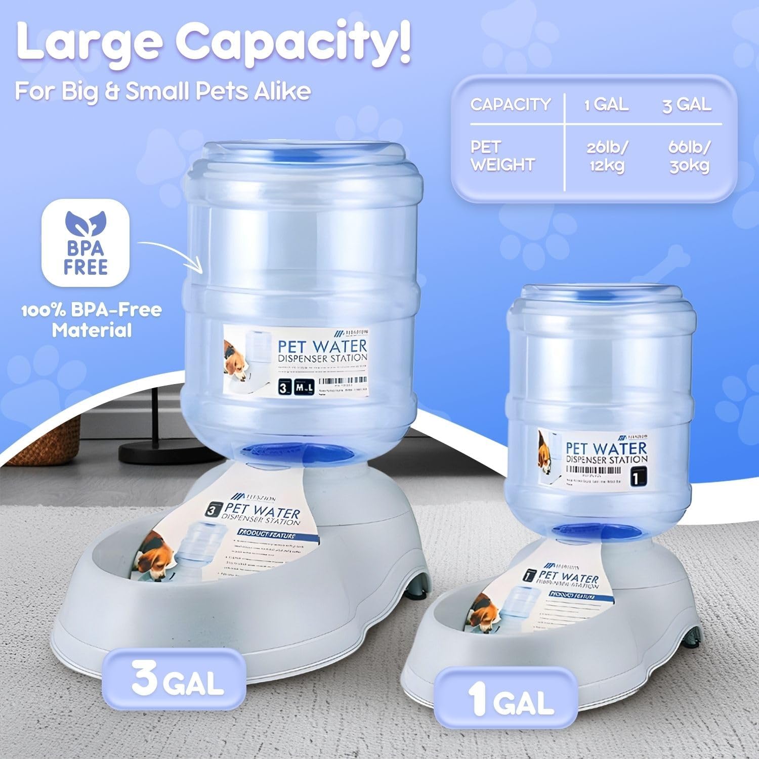 Flexzion Gravity Pet Water Dispenser Drinking | PetNestUK