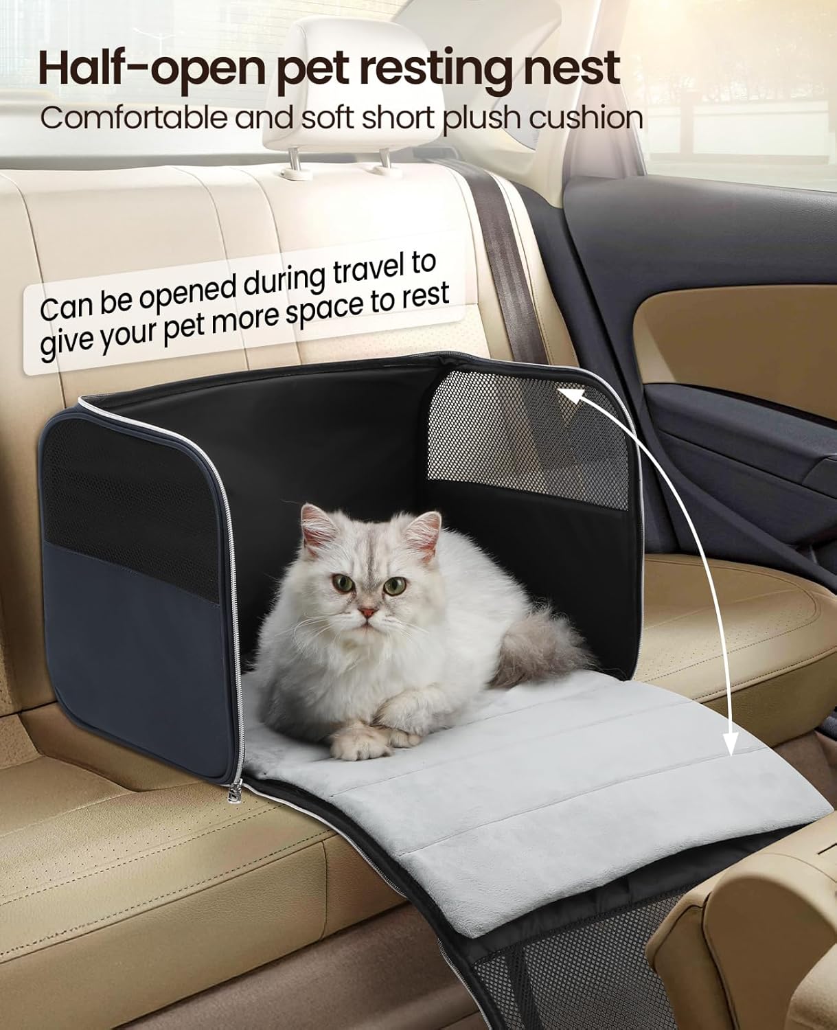 pecute® Cat Carrier, Elegant PU Material Cat | PetNestUK
