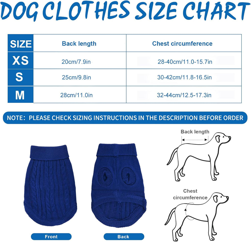 Small Dog Jumper, Warm Puppy Sweater for Small | PetNestUK
