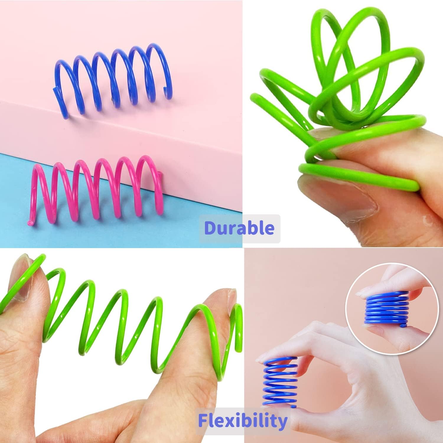 Petnice 12 Pcs Cat Colorful Springs Toys, Cat | PetNestUK