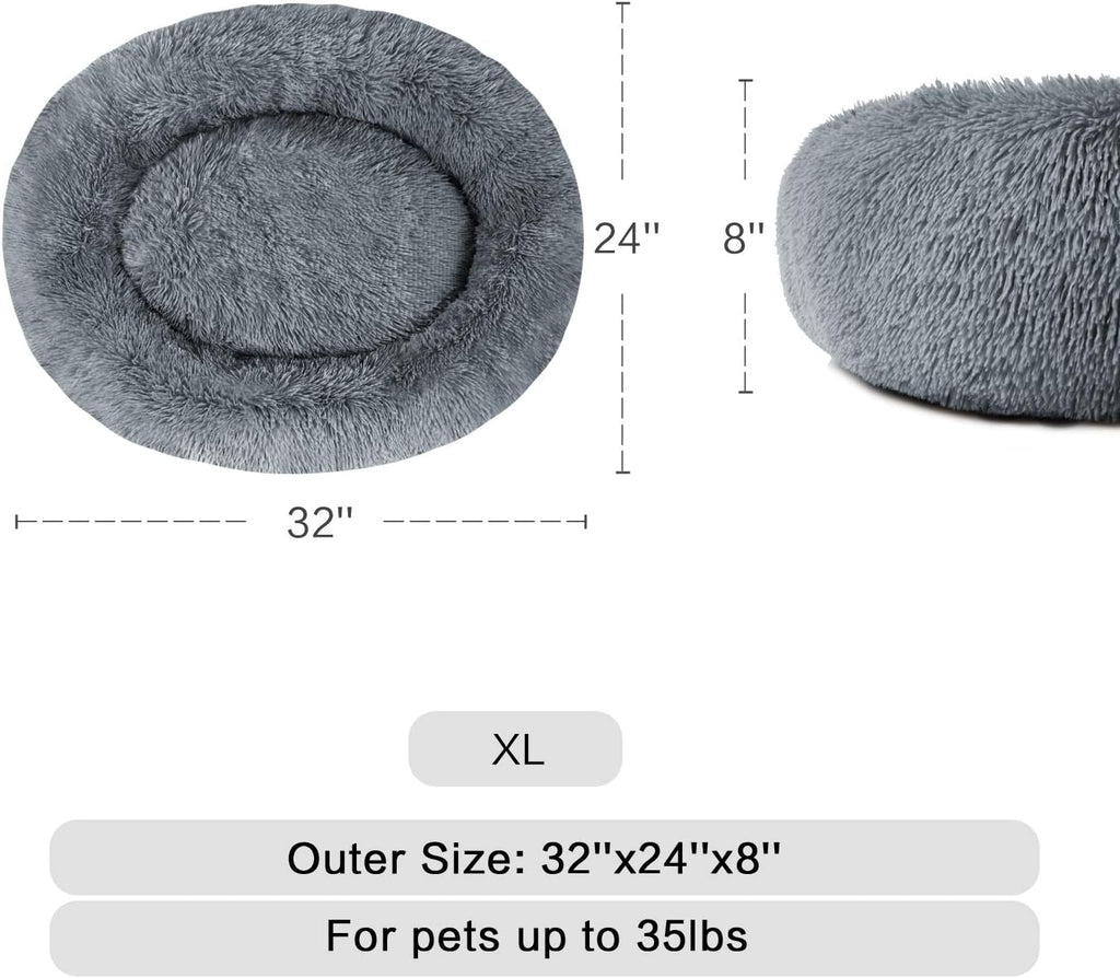 MFOX Faux-Fur Donut Pet Bed