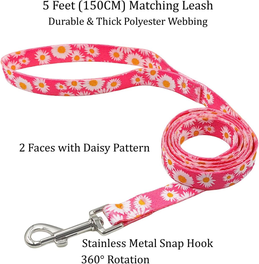Olahibi Daisy Pattern Dog Collar and Leash | PetNestUK