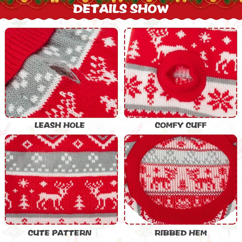 BINGPET Classic Dog Jumper Snowflake Elk Pattern | PetNestUK