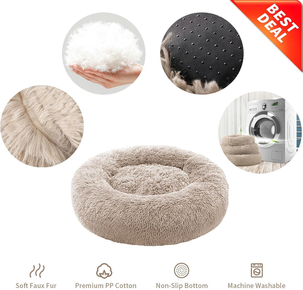 YOJOGEE Calming Donut Puppy Bed for Medium Small | PetNestUK
